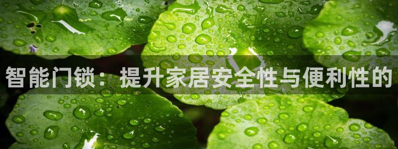 富联娱乐主管右原判官333OO：智能门锁：提升家居安全性与便