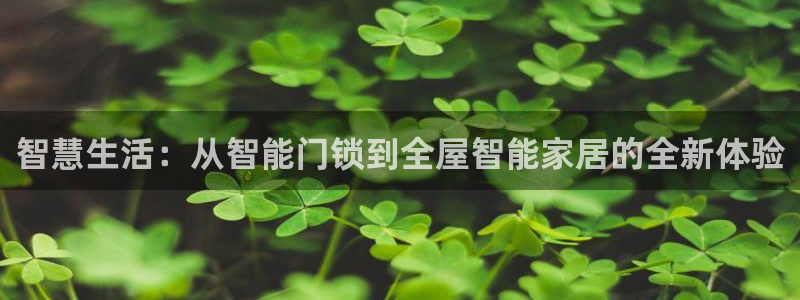 富联娱乐女团是谁的：智慧生活：从智能门锁到全屋智能家居的全新