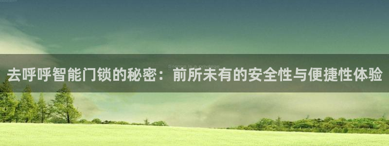 富联娱乐招商烈判官333OO：去呼呼智能门锁的秘密：前所未有
