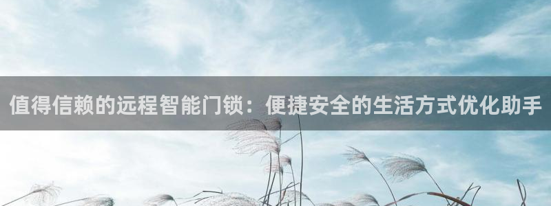 富联娱乐找382223：值得信赖的远程智能门锁：便捷安全的生