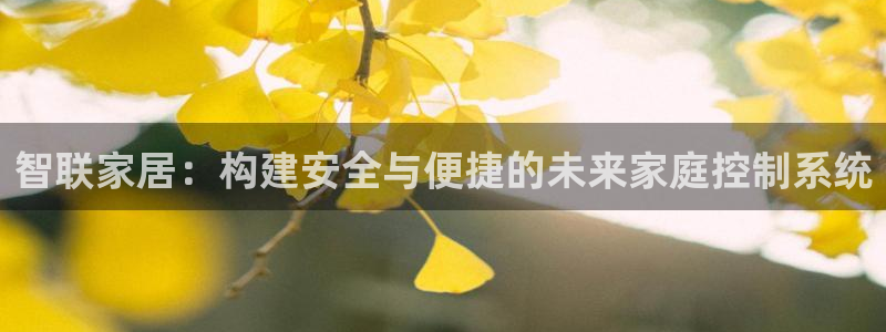 富联娱乐找382223：智联家居：构建安全与便捷的未来家庭控