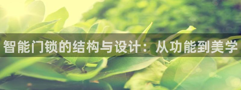 富联娱乐地址查询电话：智能门锁的结构与设计：从功能到美学