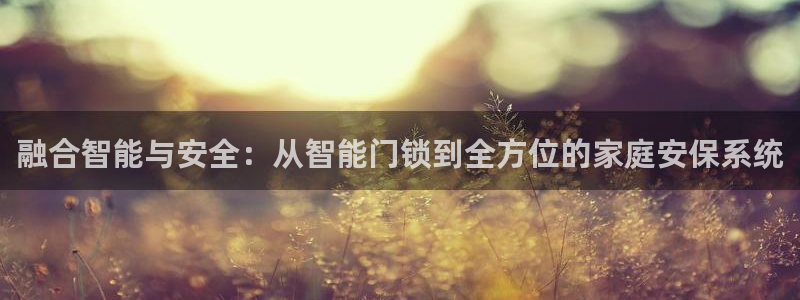 富联娱乐平台登录入口：融合智能与安全：从智能门锁到全方位的家