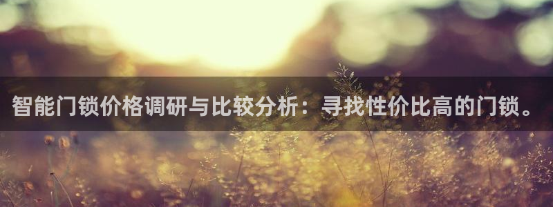 富联2娱乐贴吧最新消息：智能门锁价格调研与比较分析：寻找性价