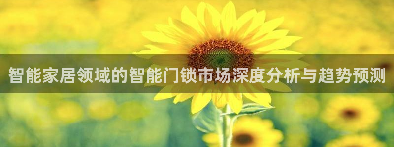 富联娱乐主管施判官333OO：智能家居领域的智能门锁市场深度